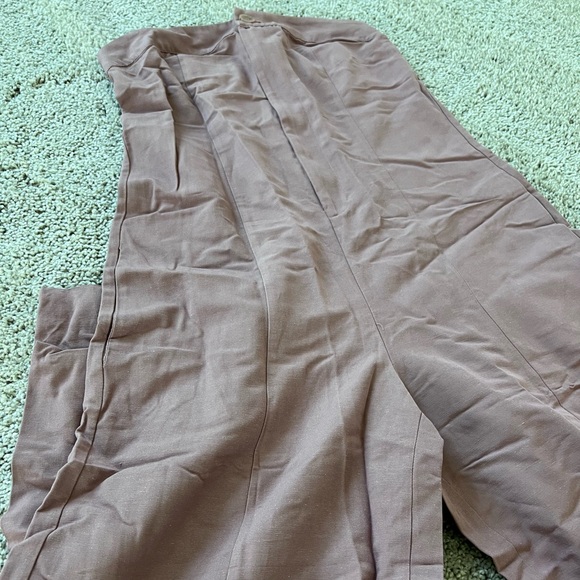 NWT Zara Strapless Lien Blend Jumpsuit - Picture 4 of 4